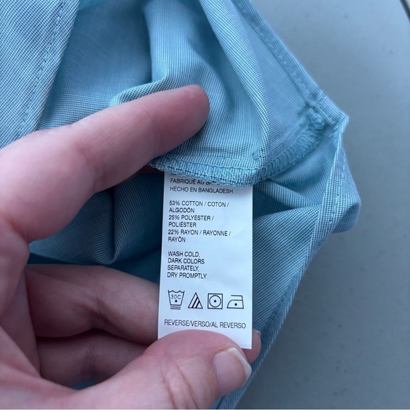 Van Heusen Men's Button Front Shirt Short Sleeve NWT 4XL 21-21.5" Cotton Blend - Picture 8 of 8